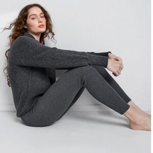Lunya Set ~ cozy cotton silk henley sweater + leggings